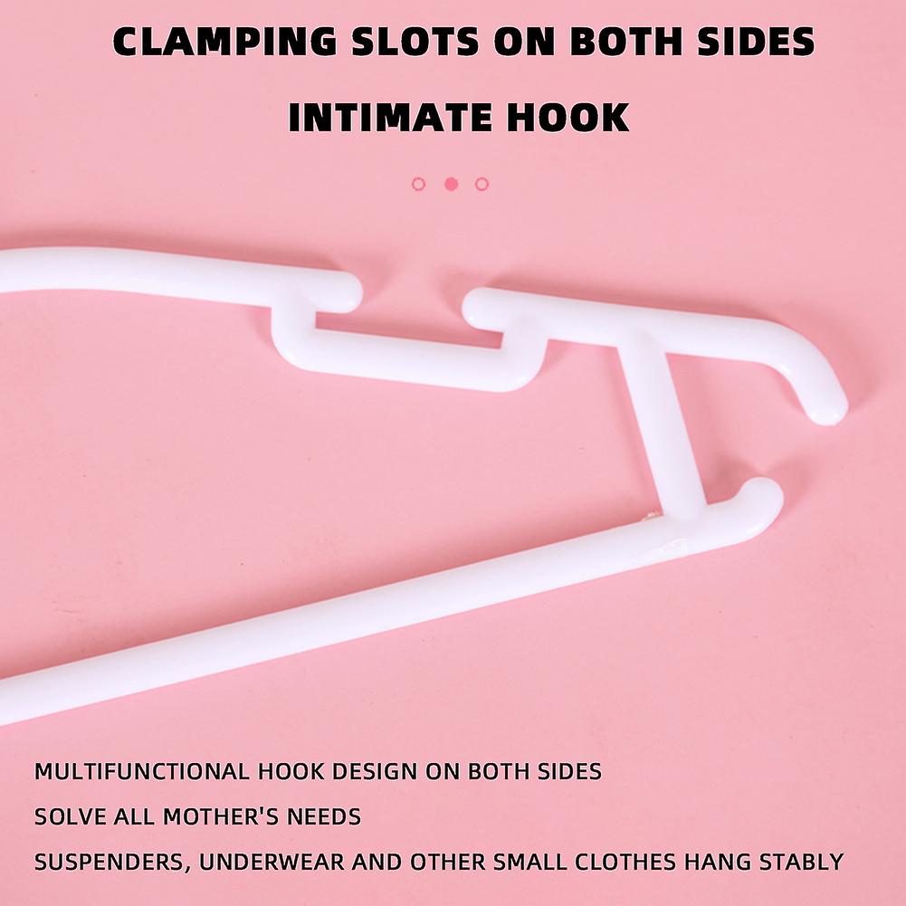 10PCS Plastic Thickened Coat Rack Children's Non-Silp Drying Rack Baby Colored Clothes Hanger