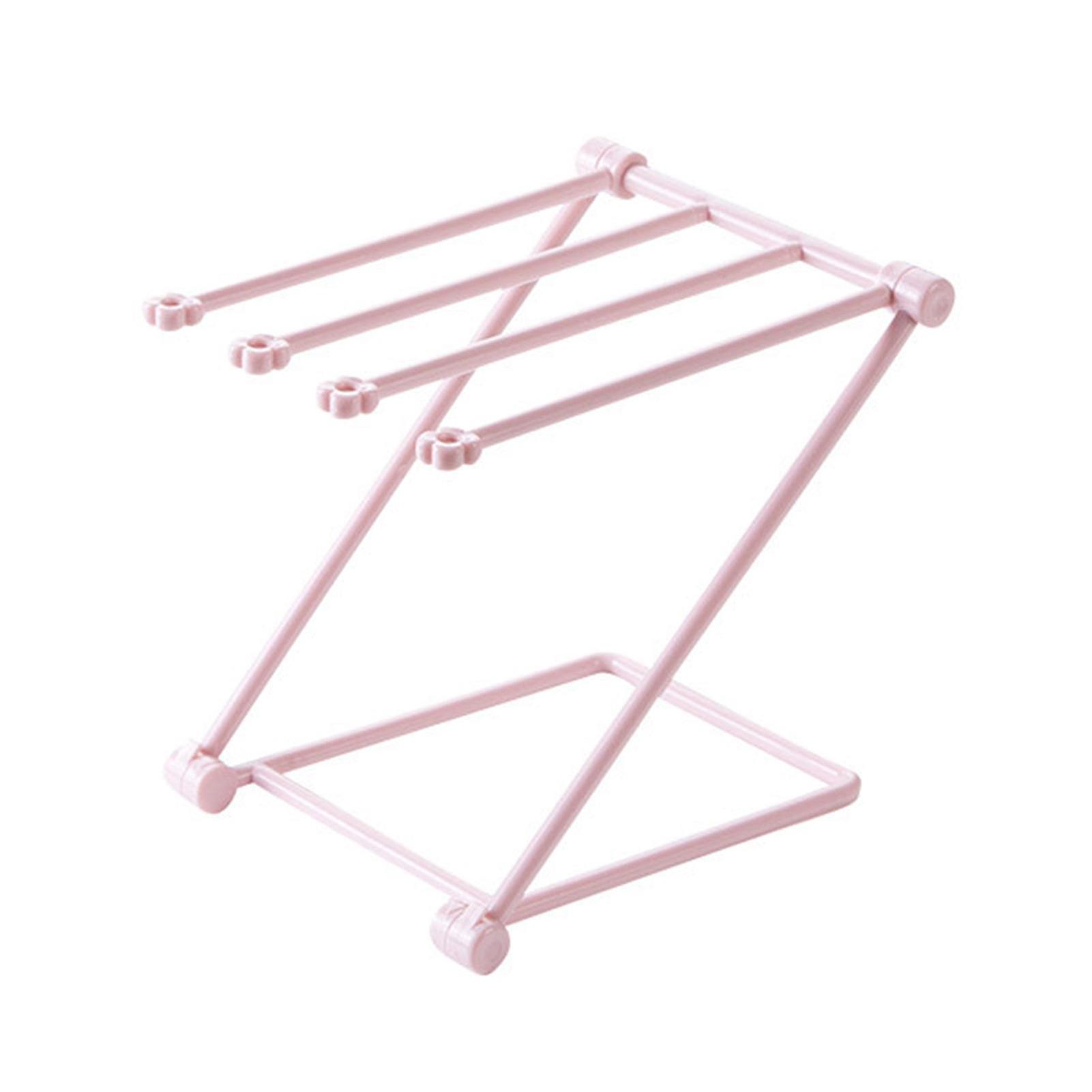 Folding Kitchen Towel Rack Dish Washing Cloth Draining Organizer Sponge Holder