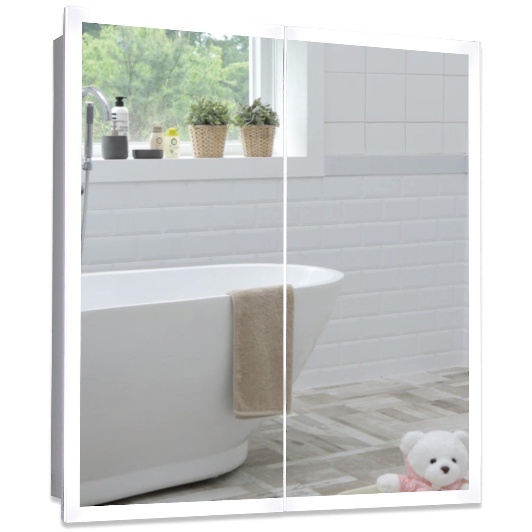 LED Bathroom Mirror Cabinet 70cm(H) x 65cm(W) x 15cm(D)  C27