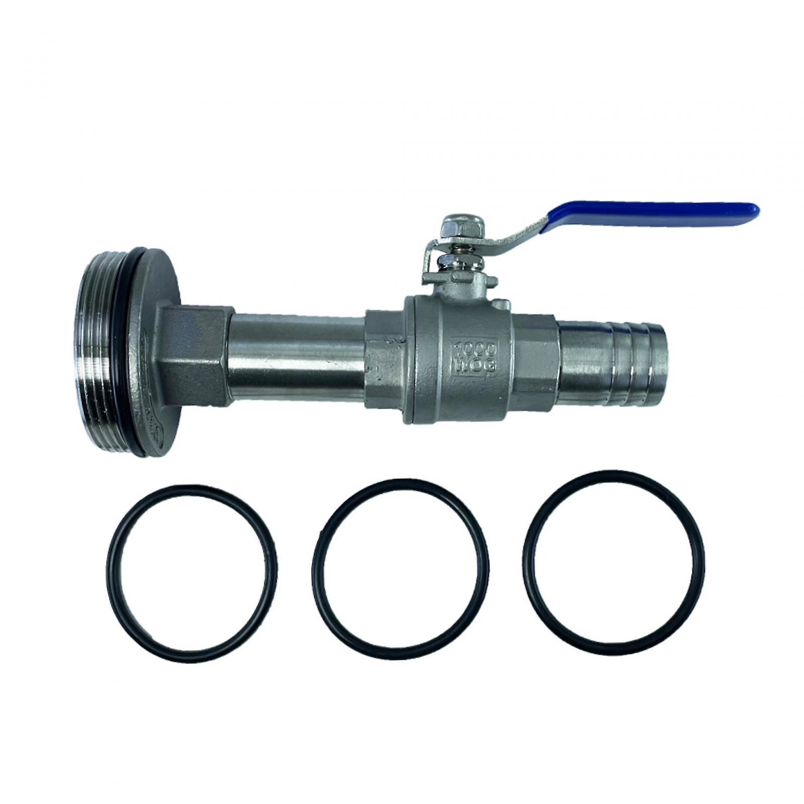 Ball Valve Drum Faucet Hardware Barrel Faucet with Gaskets Barrel Spigot 2" Thread for Other Liquids Container Outdoor Bucket