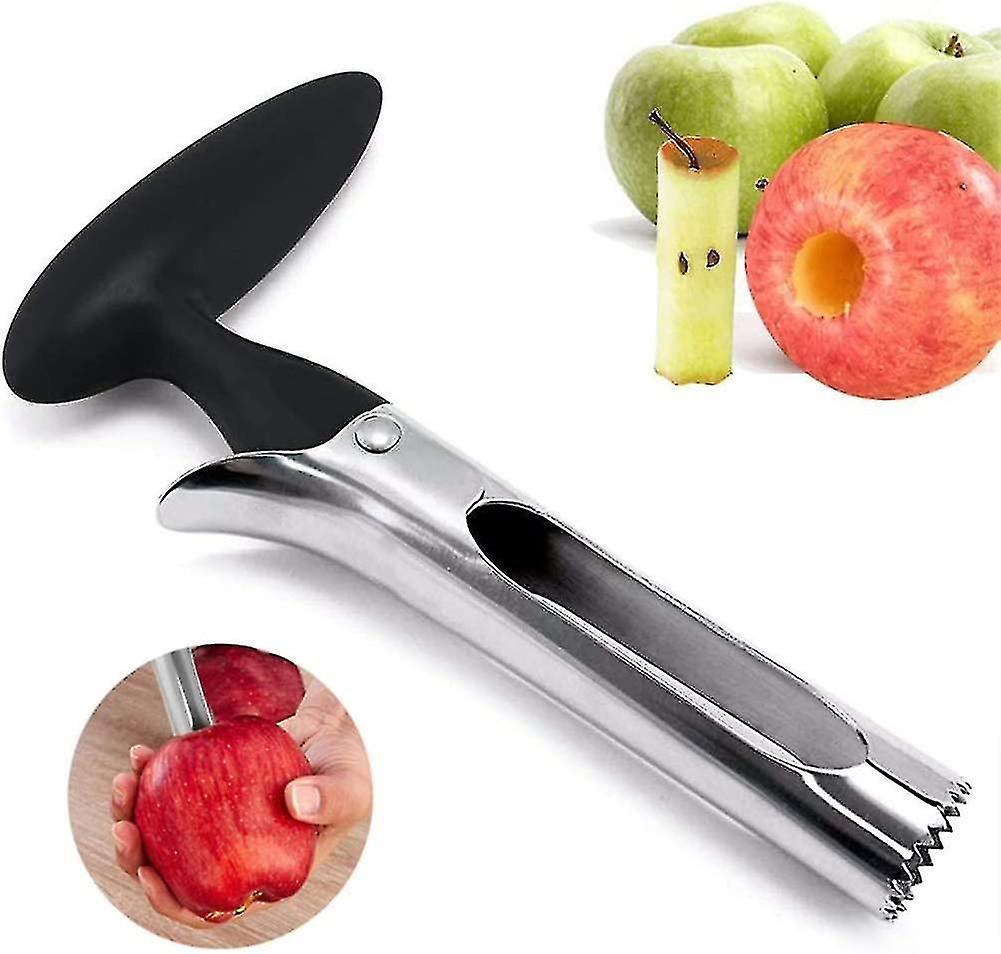 Stainless Steel Apple Corer with Sharp Serrated Blade and Ergonomic Handle