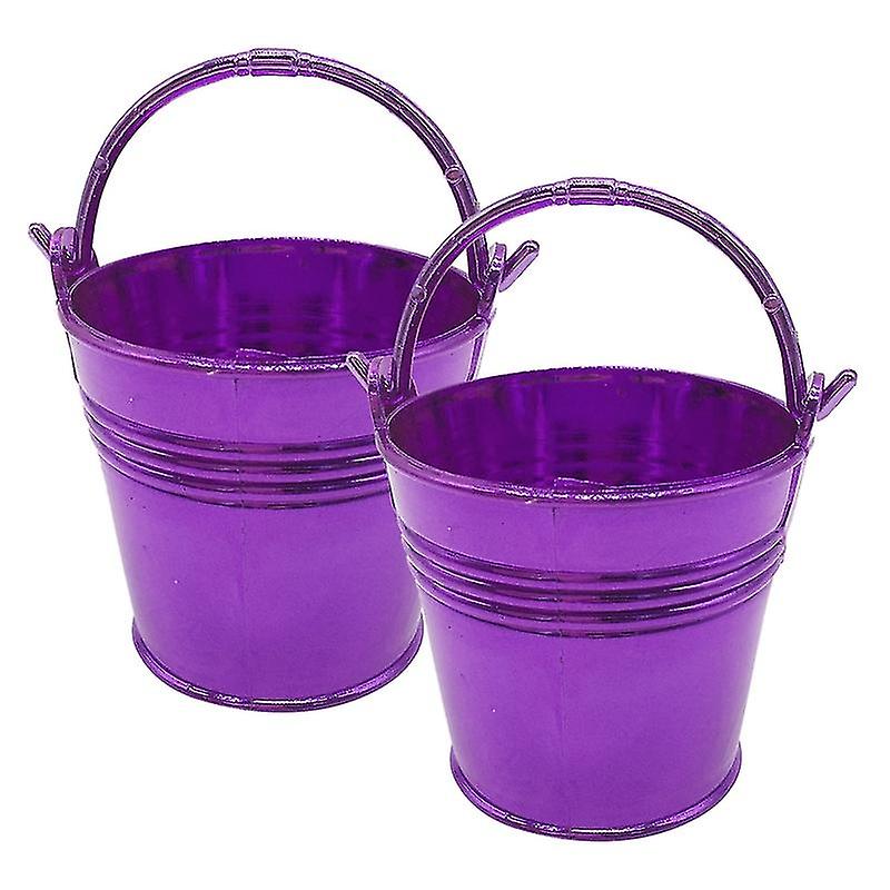 2pcs Multi-use Anti-slid Handle Candy Storage Bucket Plastic Creative Festive Touch Snack Storage Bu