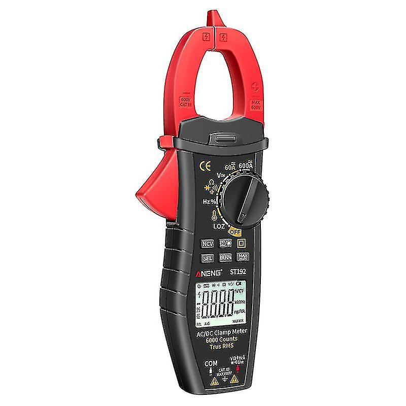 St192 600a Dc Ac Clamp Meter 6000 Counts Auto-ranging Digital Multimeter Lcd Screen Voltage Current Detector Pen Temperature Measuring Led Flashlight