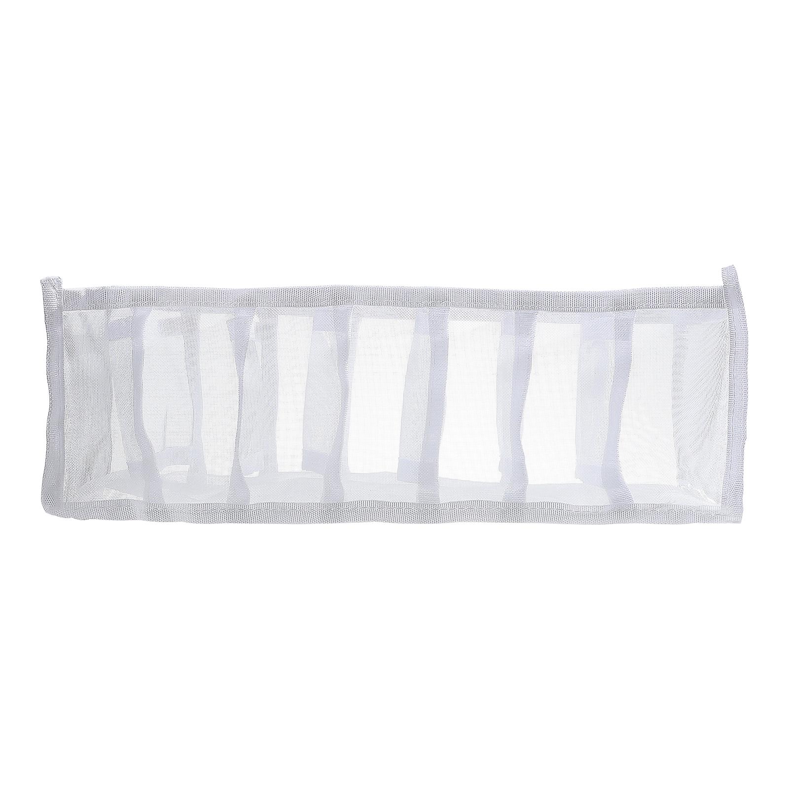 Foldable White Nylon Clothes Organizer with 7 Grids, Medium 32x13x13cm