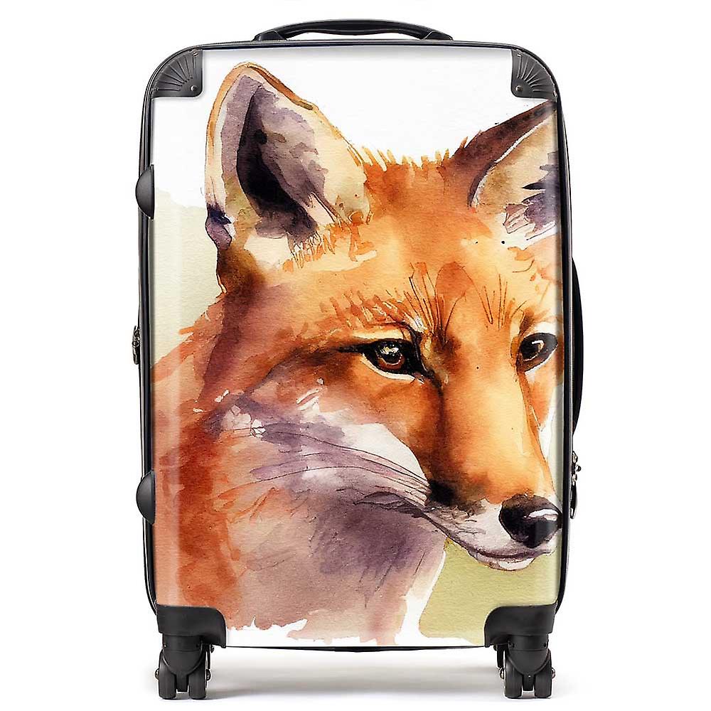 Fox Watercolour Suitcase