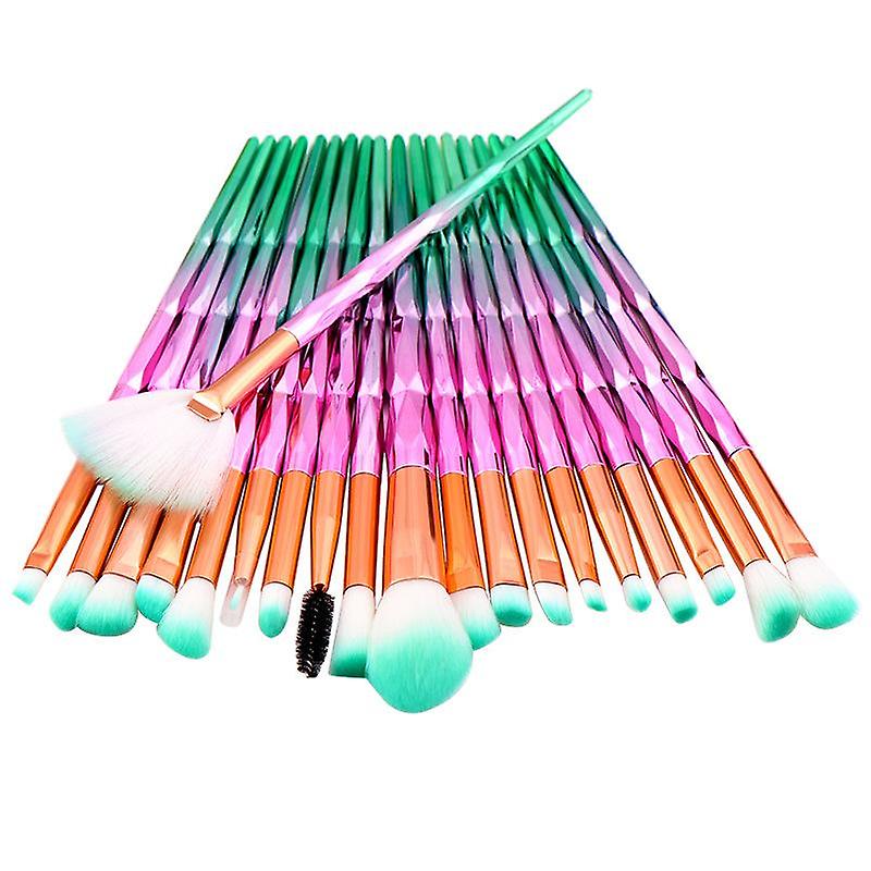 Štetce na make-up set 10 kusov očných tieňov Make up Štetec Green Hzs-79