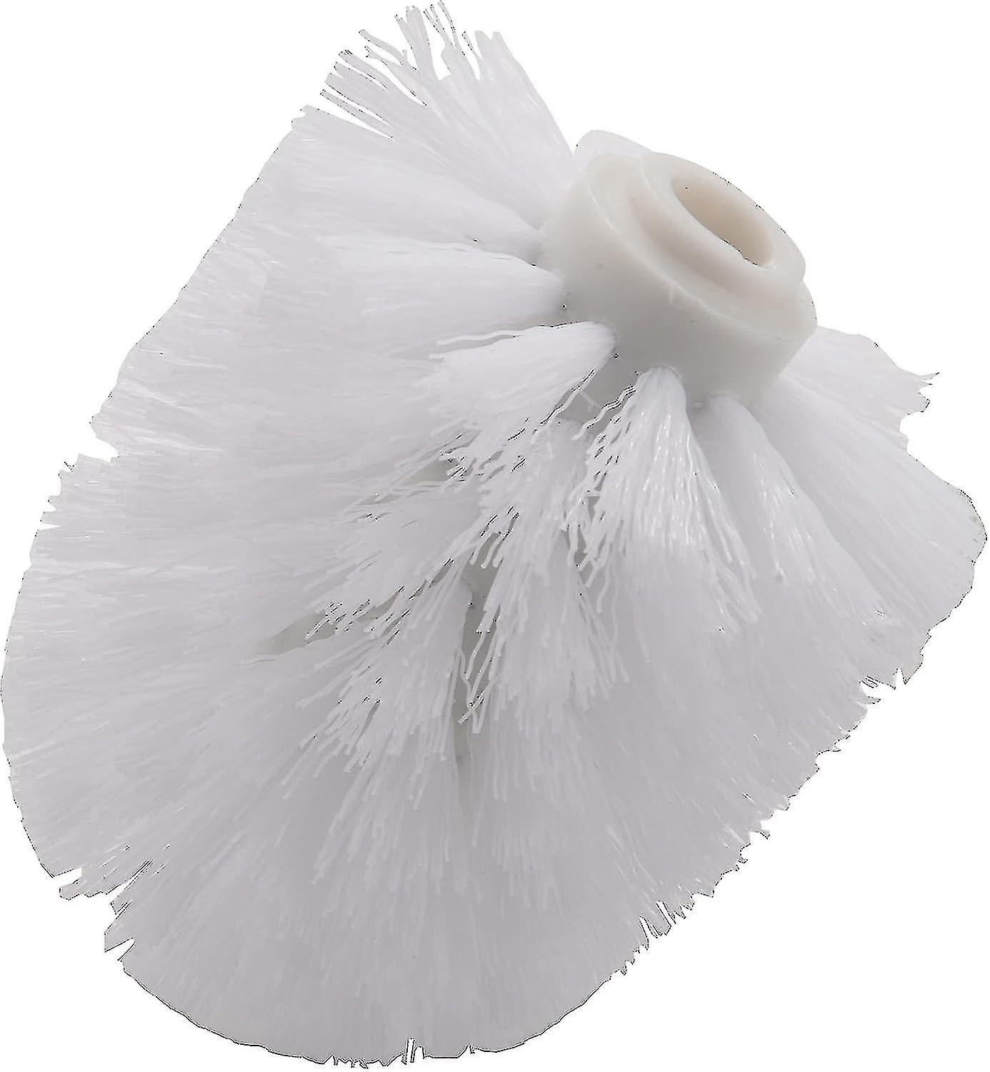 Replacement Spare Bathroom Accessory Plain Plastic Cleaning Brushes Head Holders White (2x White Hea