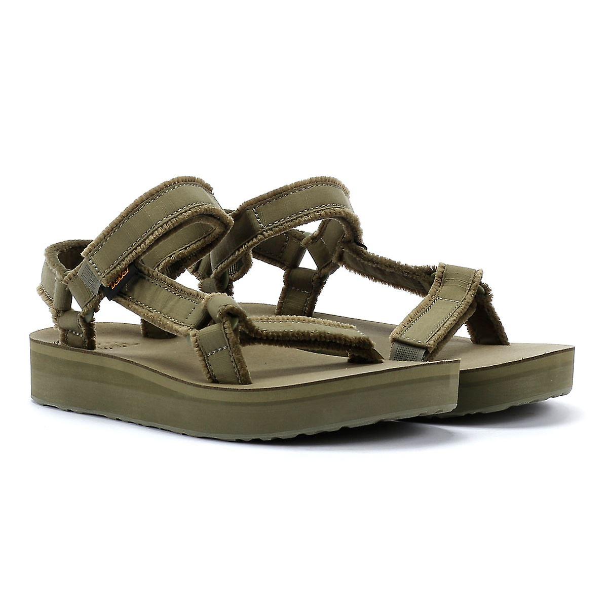 Teva Midform Universal Canvas Women's Olive Sandals