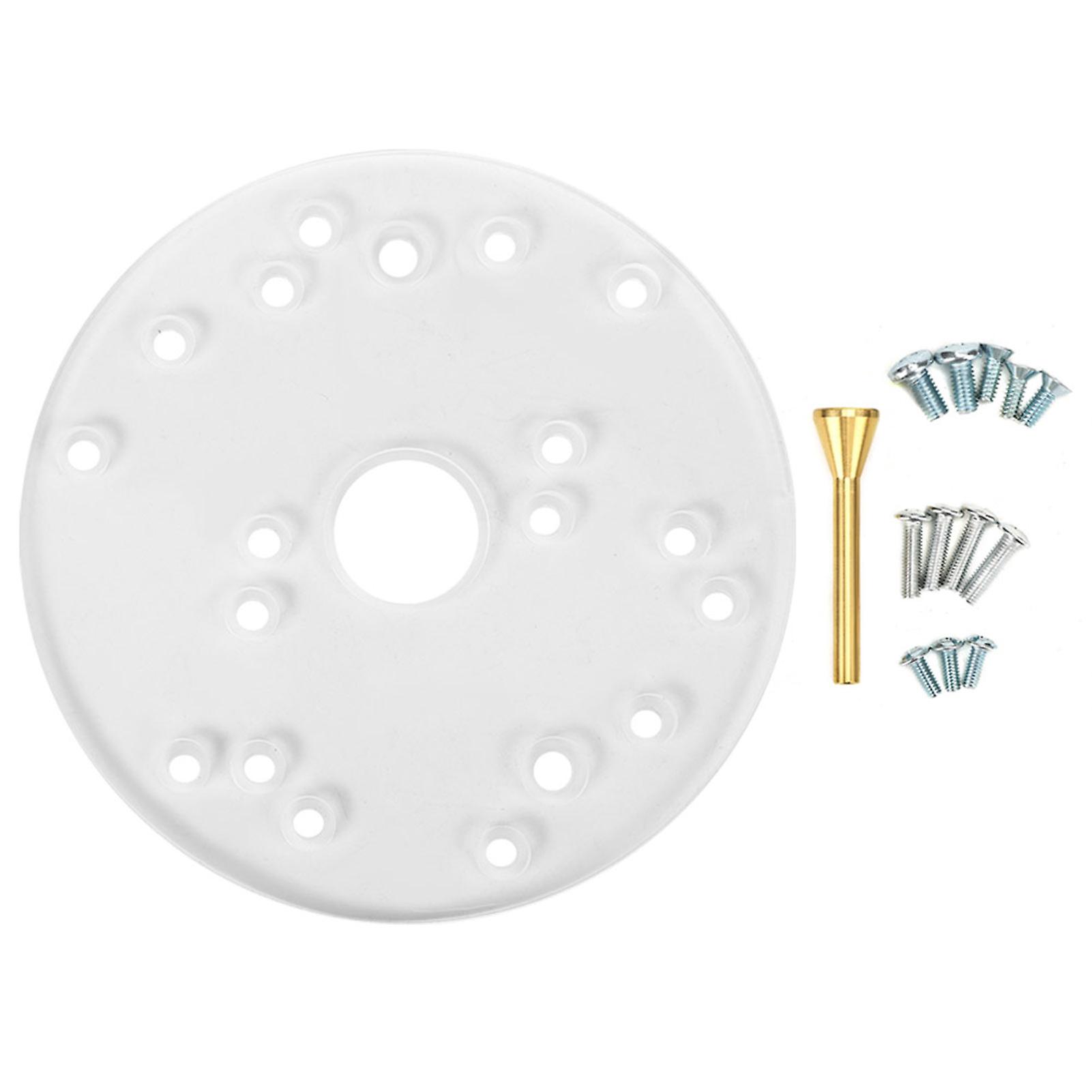 Universal Router Base Plate Acrylic with Centering Pin and Screws for Trim Routers Woodworking Auxiliary Tool Accessory