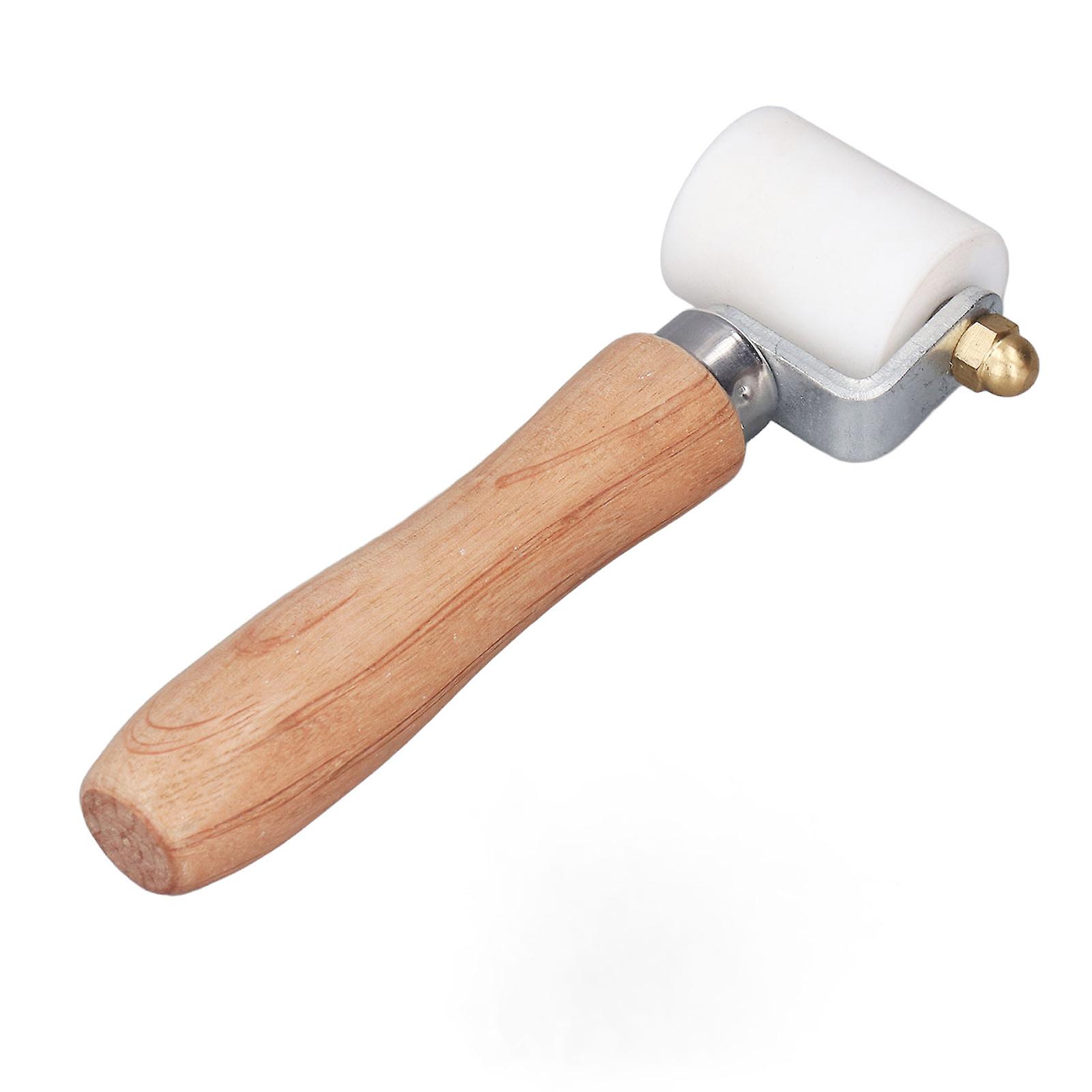 High-Temp Resistant Pressure Seam Roller, Ergonomic Wooden Handle, for PVC Membrane and Tarpaulin Film Waterproofing