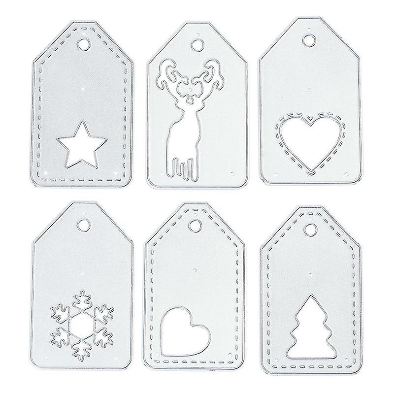 6pcs Tag Die Cuts