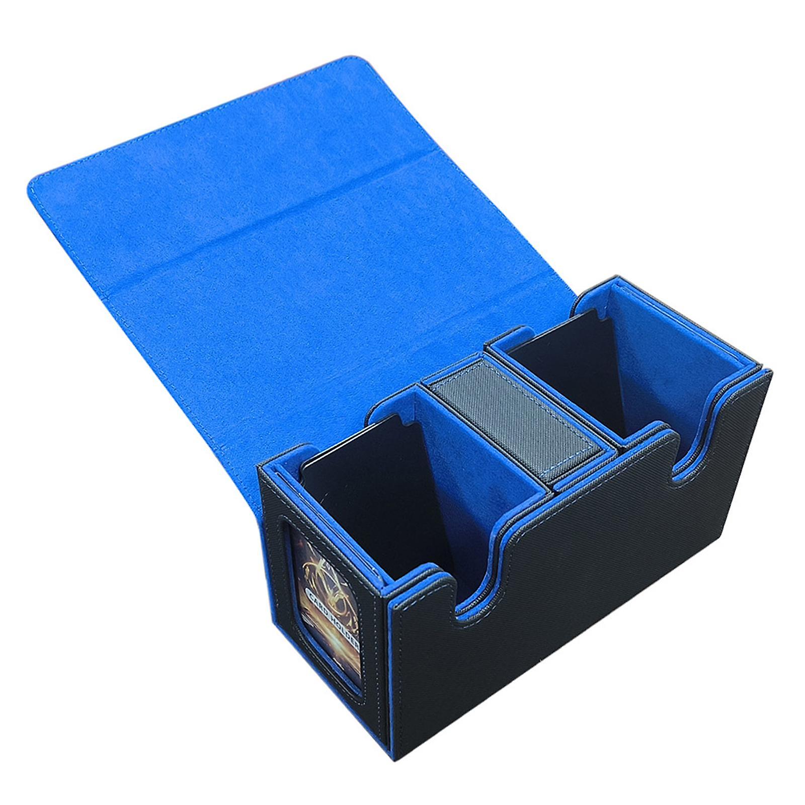 Deck Card Case Multipurpose Sturdy Cards Gathering Deck Box for Hockey Cards blue