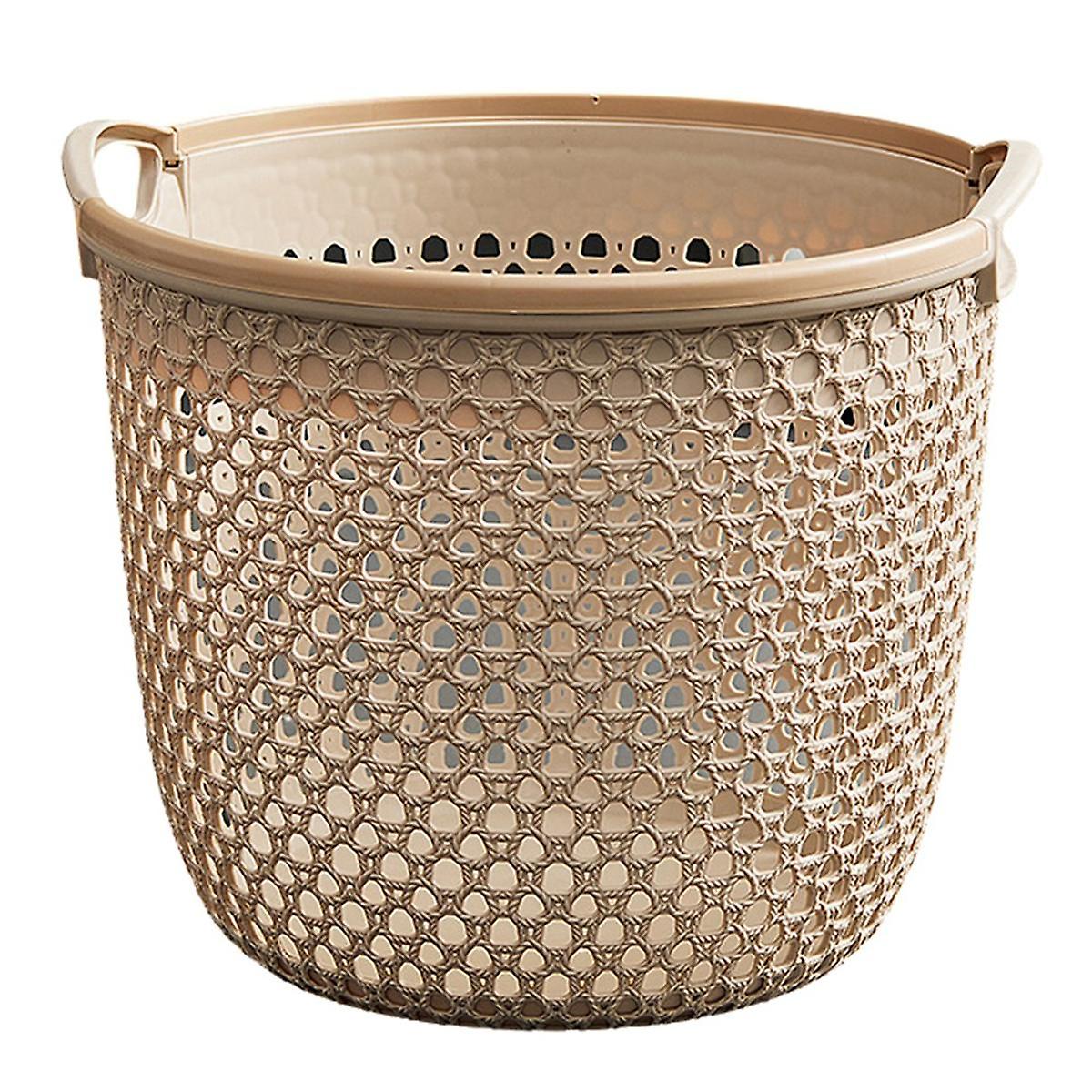 Portable Dirty Clothes Basket, Dirty Clothes Storage Basket, Large Clothes Laundry Basket Coffee Color