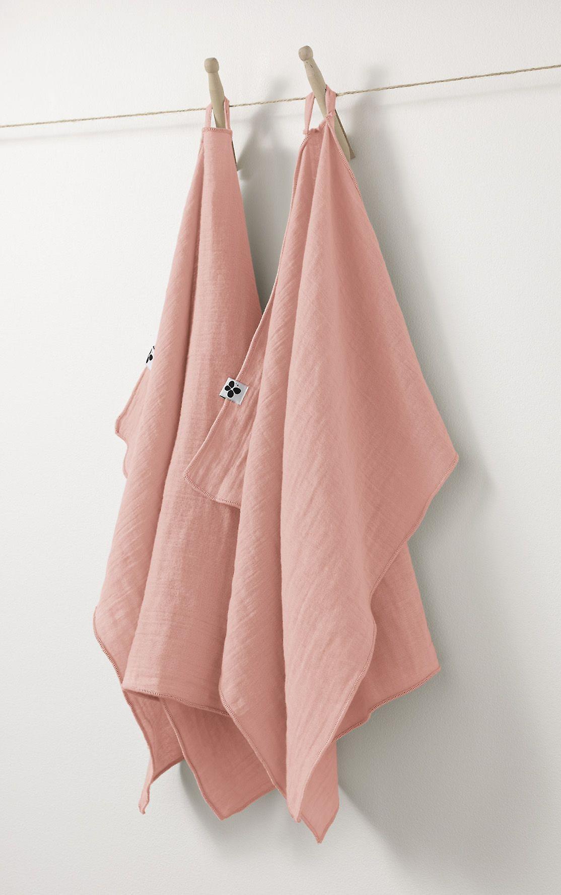hand towels 50 x 70 cm GAÏA Peach pink