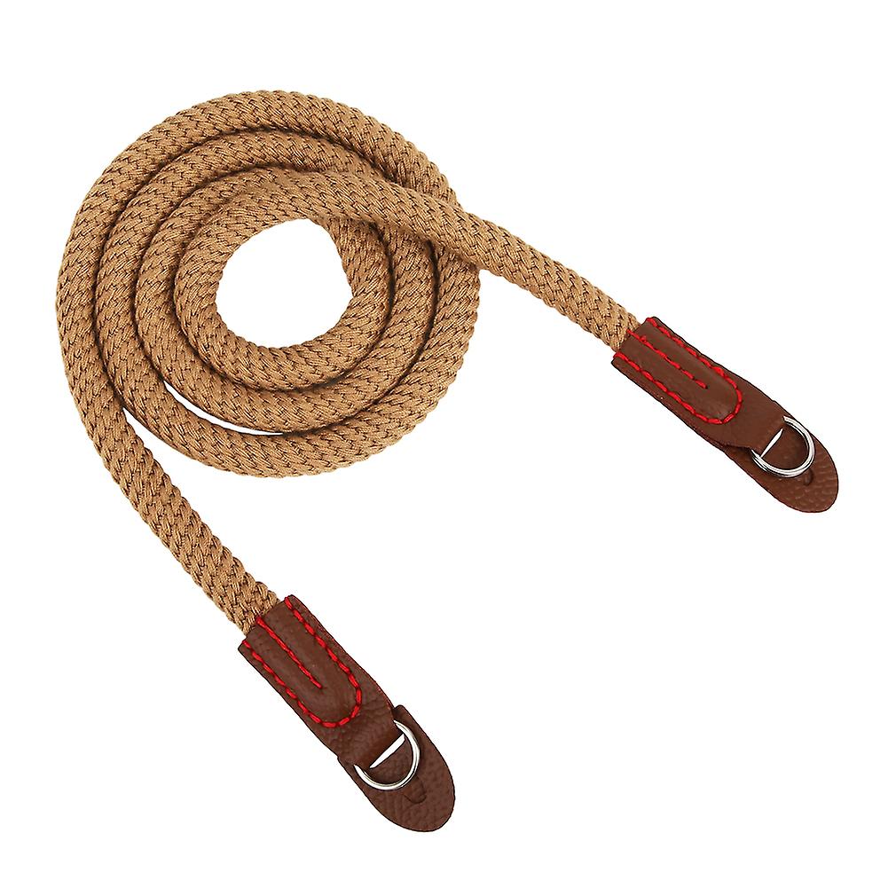 High Quality Soft Comfortable Pure Cotton Ergonomic Universal Mirrorless Camera Neck Shoulder StrapBrown