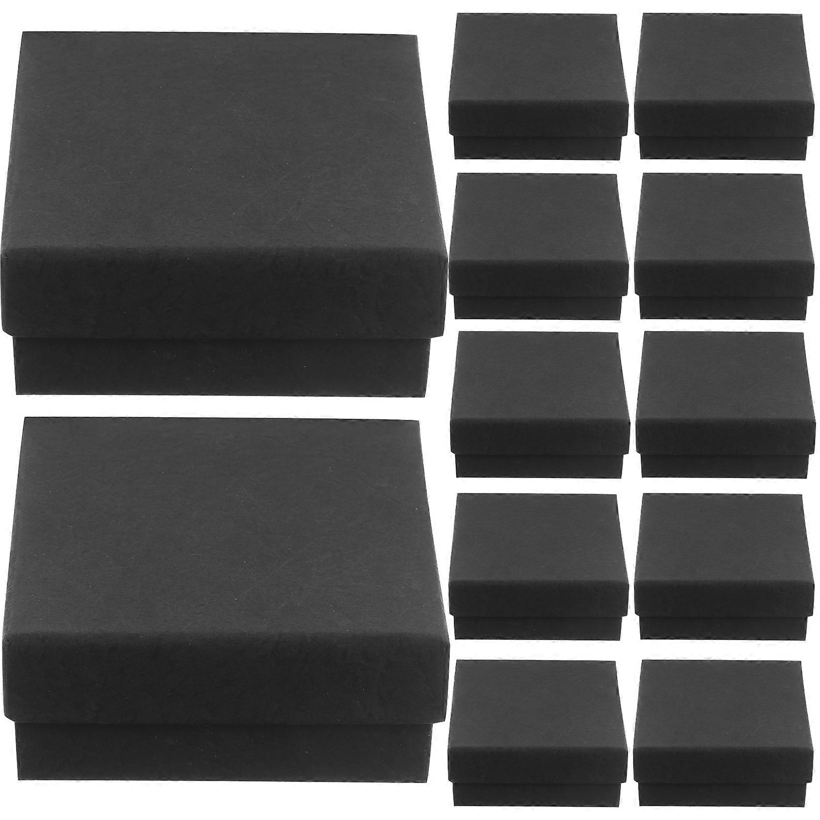 12pcs Jewelry Boxes Necklace Pendant Boxes Earring Storage Case Reusable Jewelry Packaging Boxes