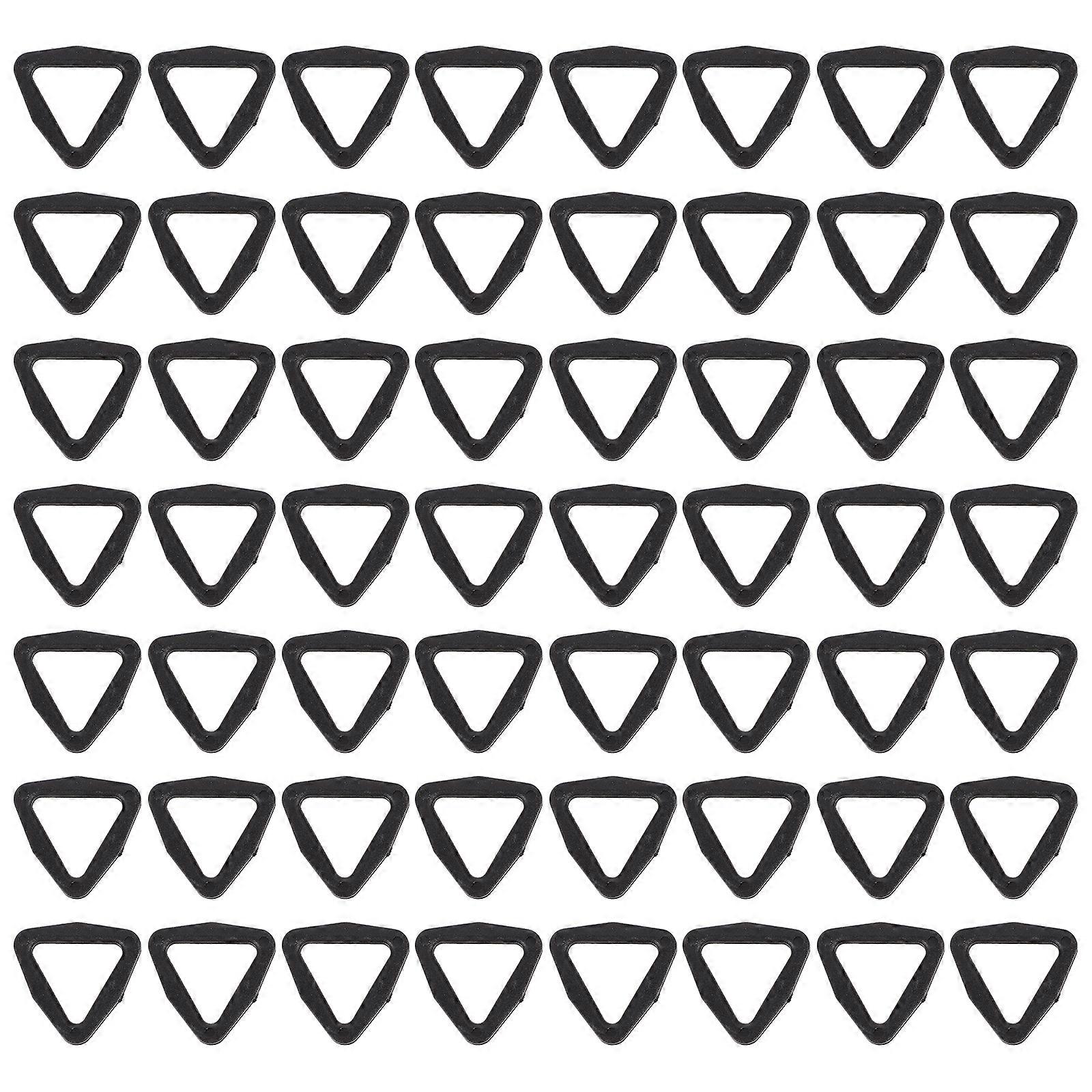 100pcs Belt Keeper Plastic Triangle Buttons Bags Buttons Clothes Accessory