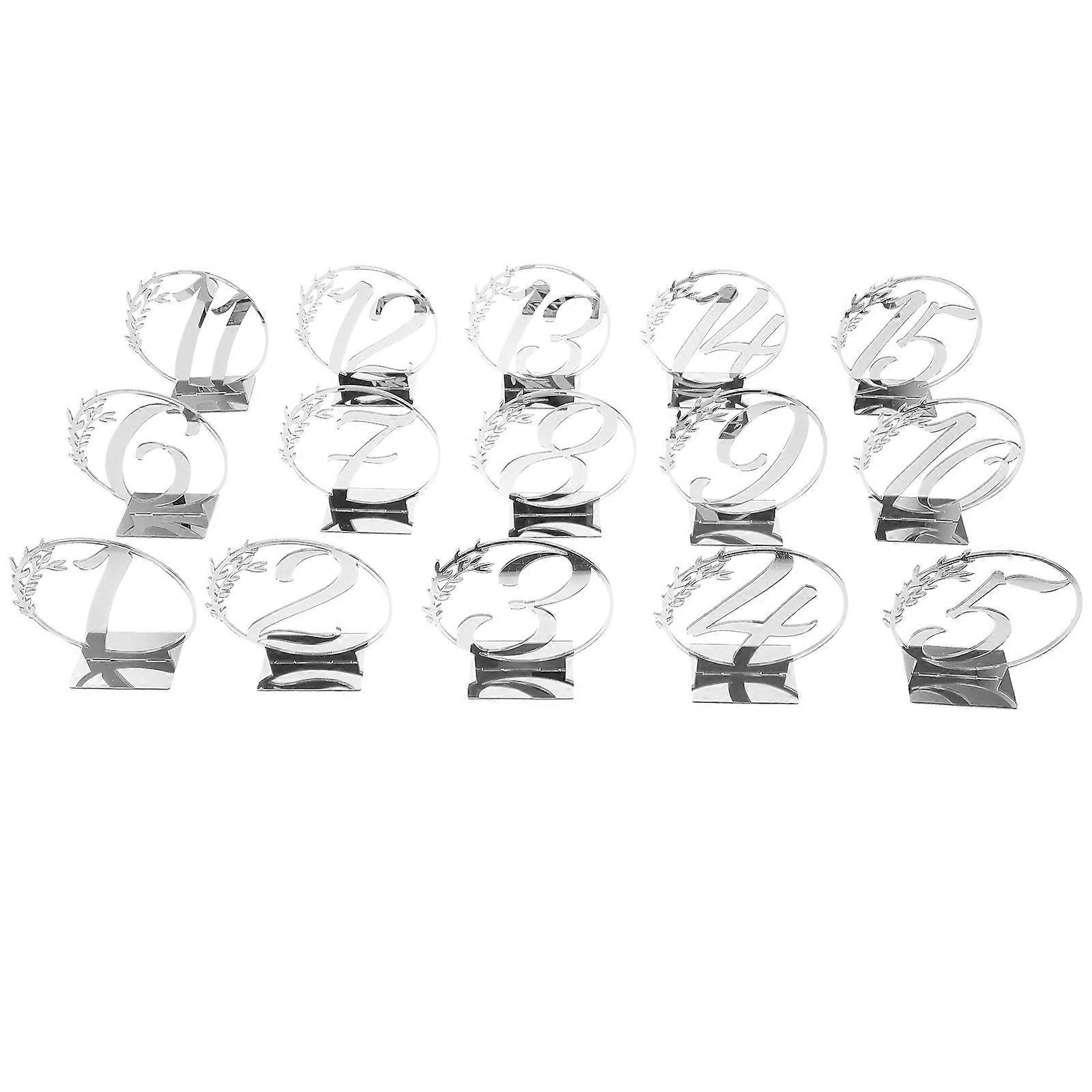 15pcs Table Number Signs Decorative Reserved Signs Delicate Wedding Signs