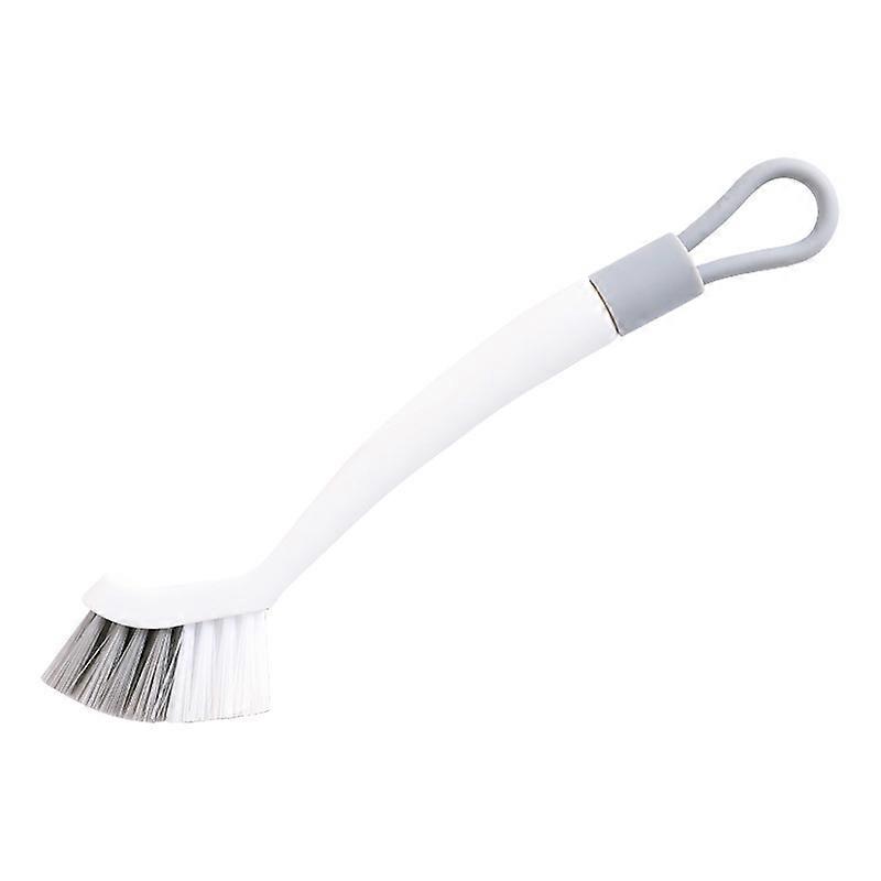 Bathroom Cleaning Brush, Kitchen Cleaning Brush, 2 Brushes, White Gray, 25cm