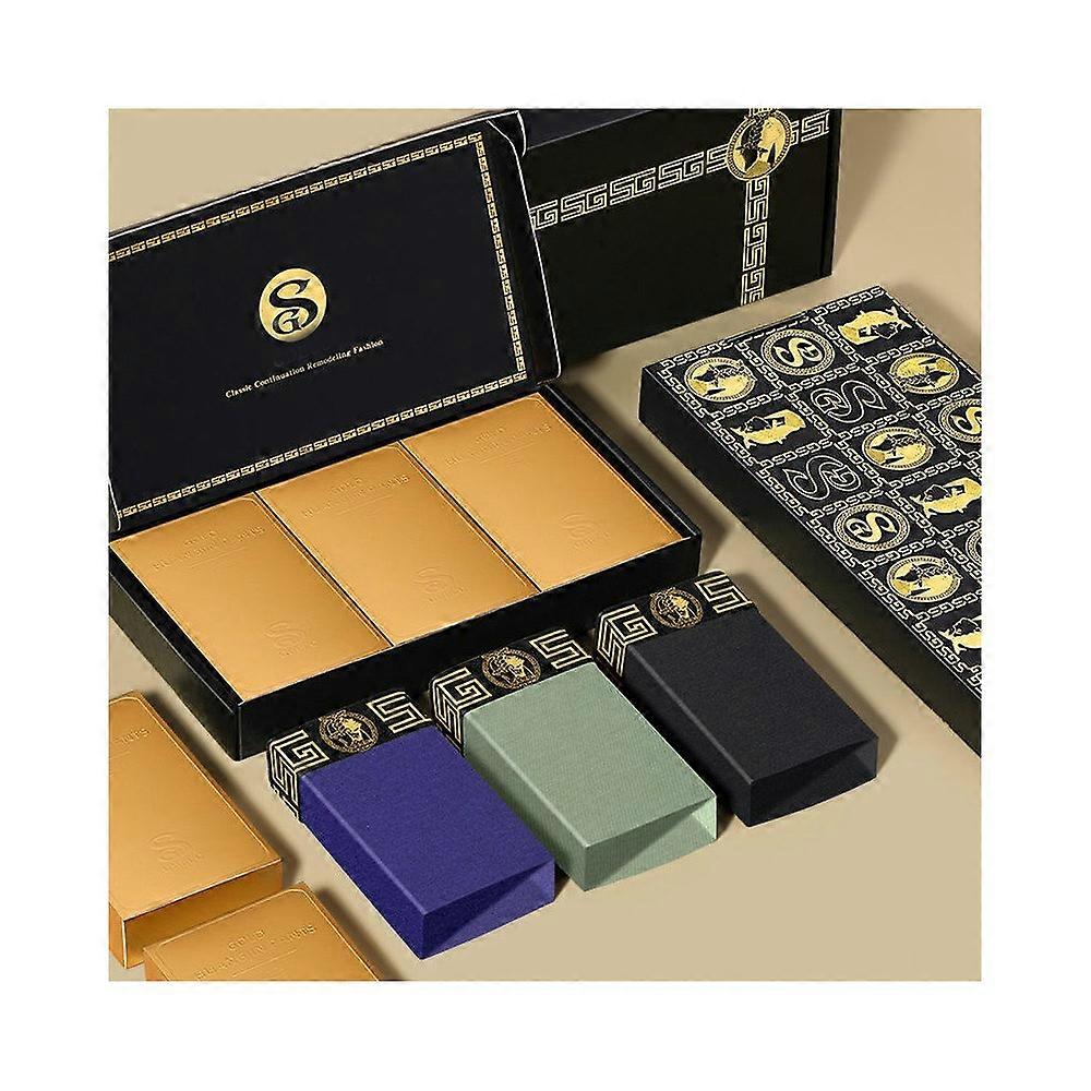 Men's Underwear Comfortable Temperature Change Antibacterial Breathable Boxer Shorts 3pcs Gift Set-Pattern 3