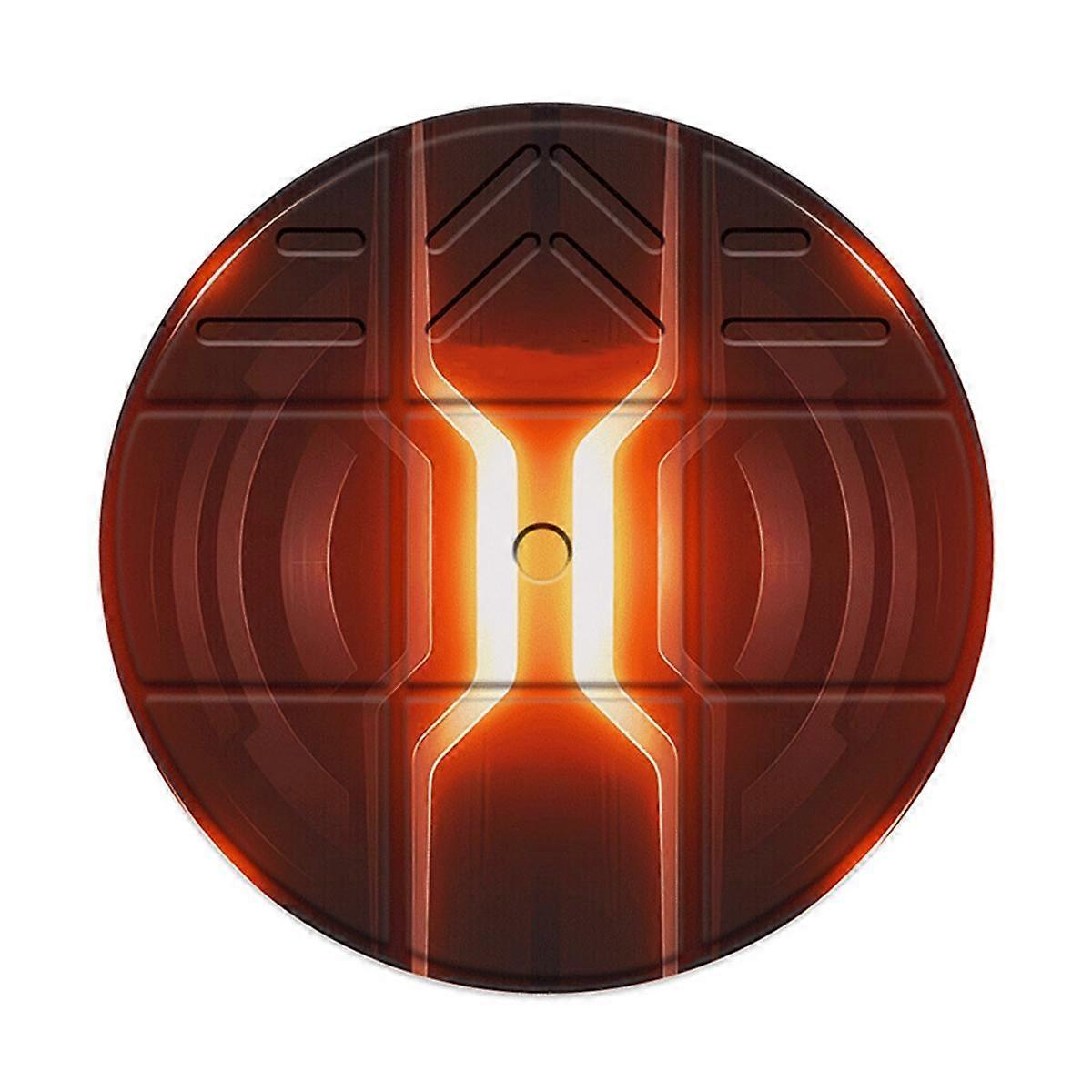 Foldable VR Mat for 3/, Round Anti Fatigue Large Mat, Anti-Slip and Comfortable Floor Mat,Orange