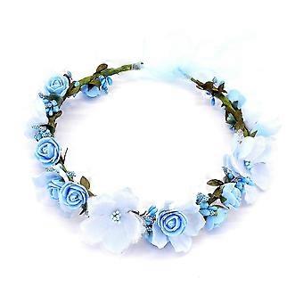 Knstliche Blume Kranz mit Band Handgemachte Blume Krone Stirnband Blumen  Girlande Kranz Haar | Fruugo DE