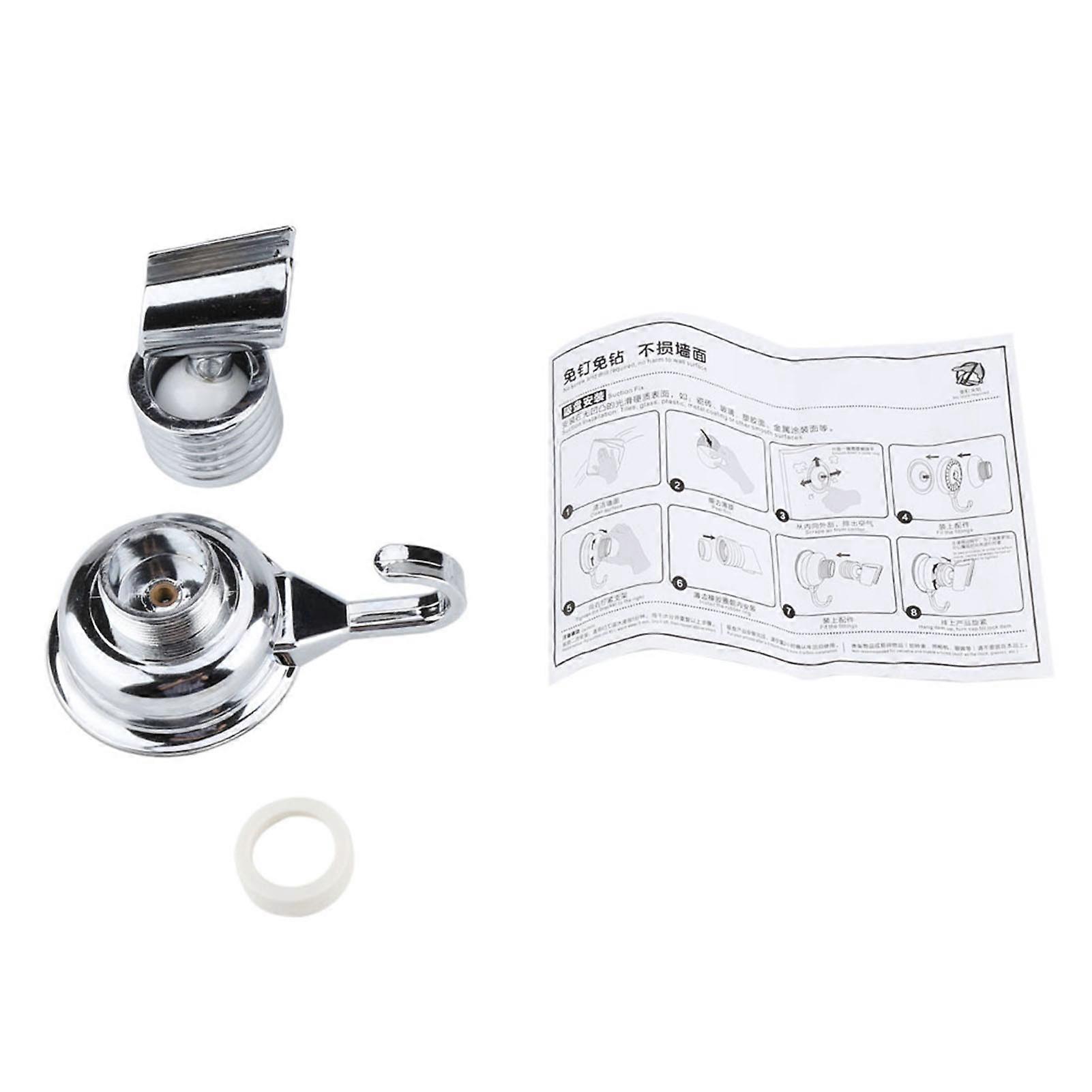 Strong Suction Cup Adjustable Shower Head Holder With Towel Hook Bathroom Wall Mount Bracket