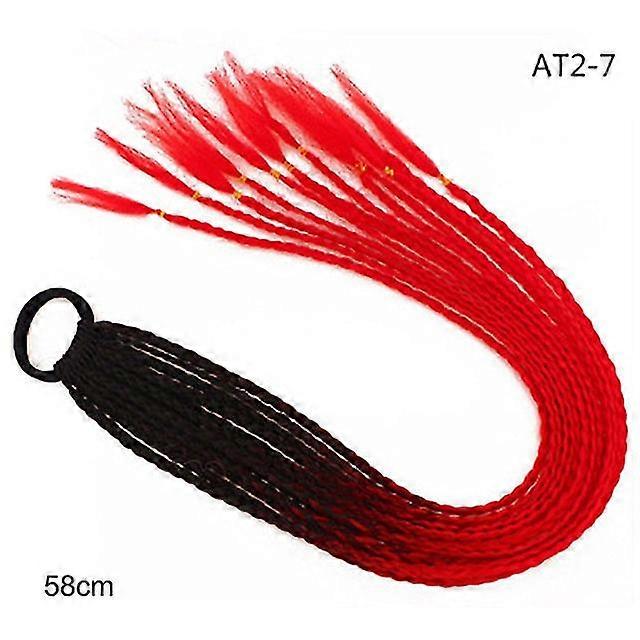 Jianghuo Colore dei Capelli Gradiente Sporco Intrecciato Coda di Cavallo Delle Donne Fascia Elastica Per Capelli Fascia Elastica Elastica Accessori Per Capelli Parrucca Fascia 60 cm
