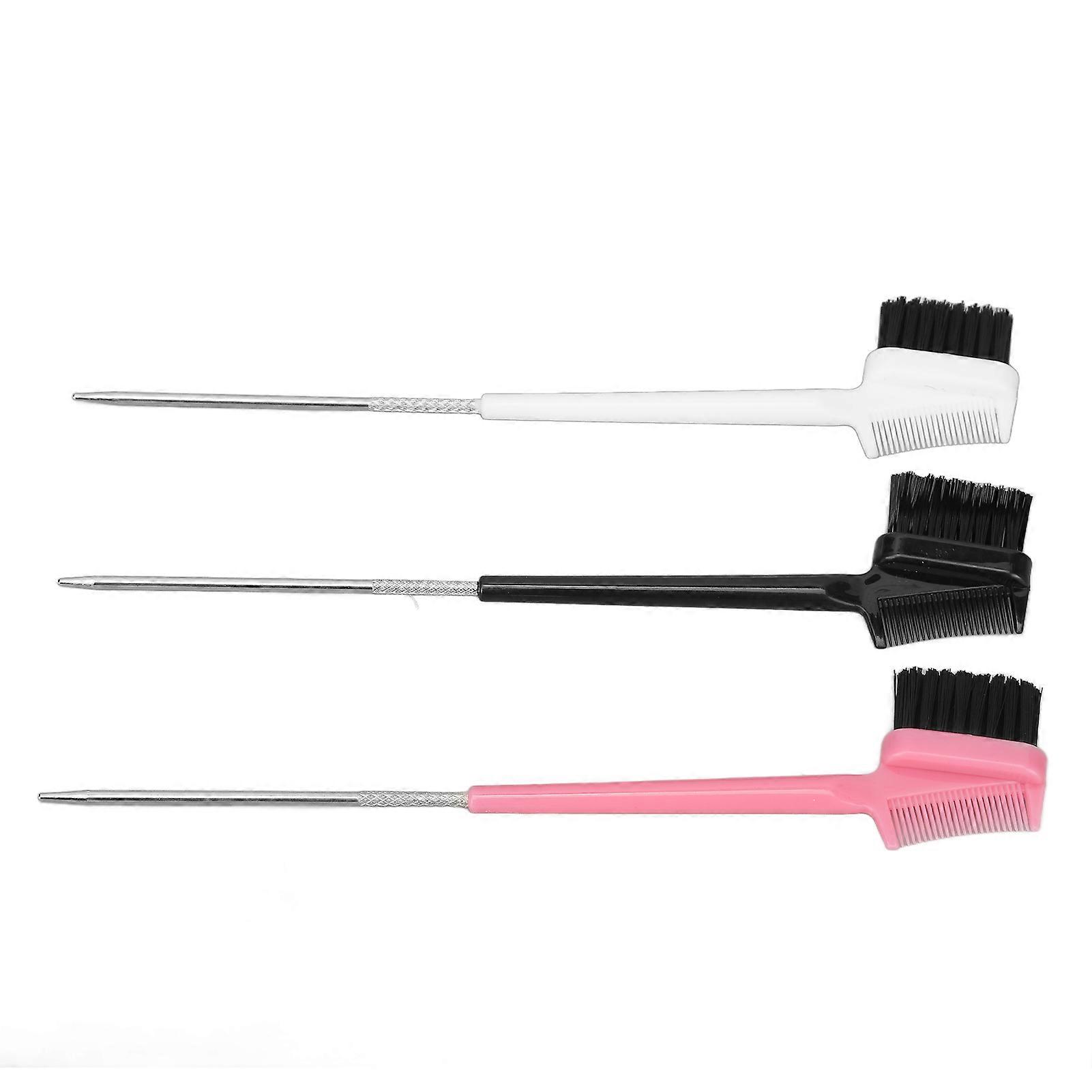 3pcs Eyebrow Brush Comb Multifunctional Makeup Double Sided Eyelash Eyebrow Tail Comb Grooming Tool