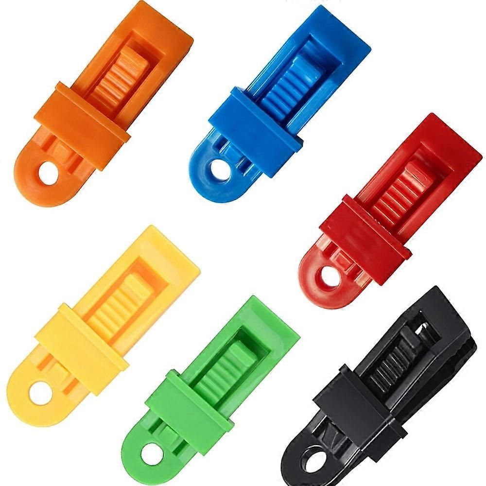 6pcs Tents tarp clips locking awning clamp snap hangers survival emergency