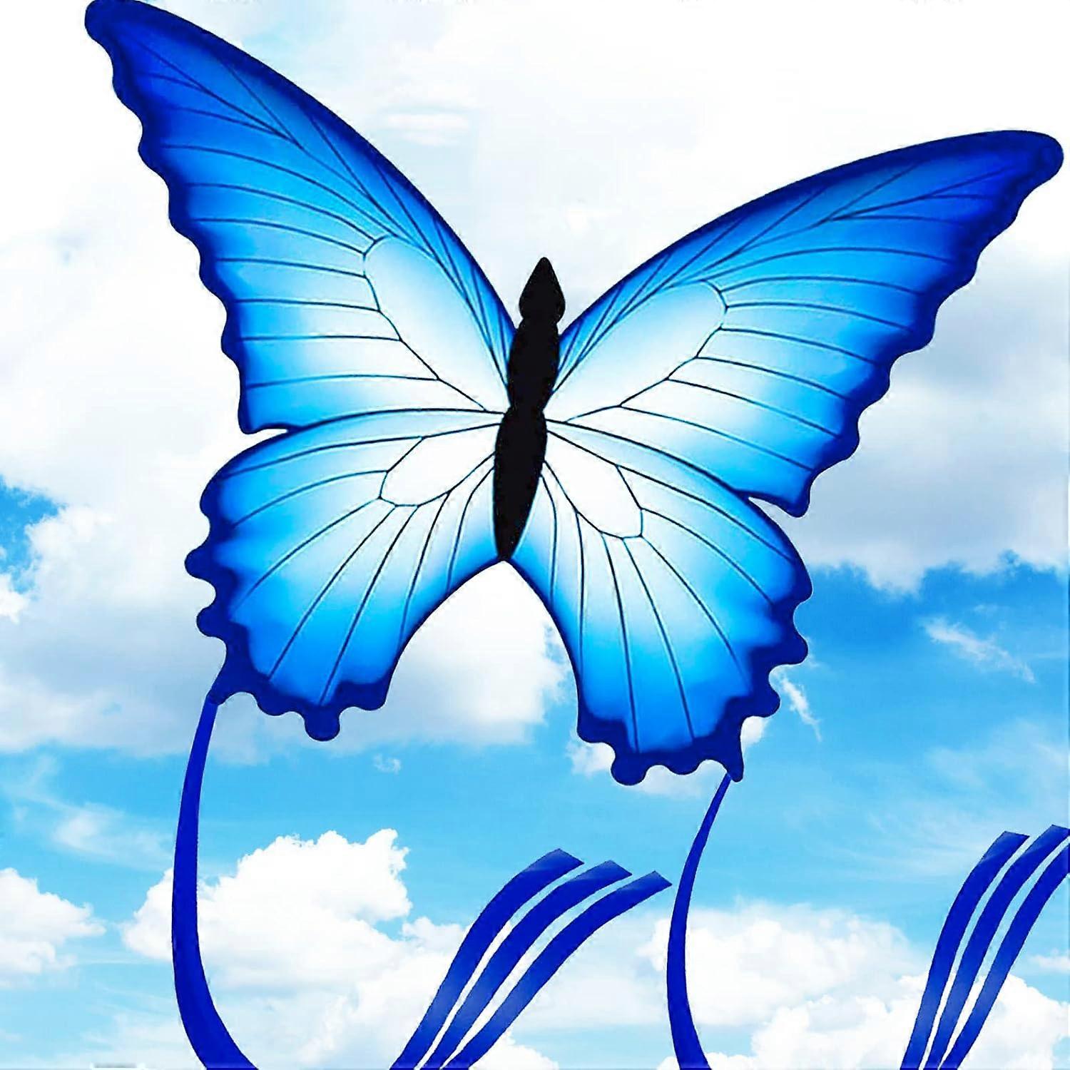 Touch the sky Huge Butterfly Kite for Kids and Audlts, 53x29ines with 59ines Tails,Easy to Assemble