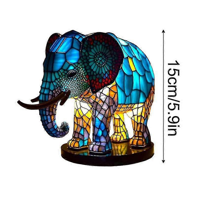 Elephant Animal Lamp Colourful Resin Lamp For Tiffany Lamp Table Lamp ...