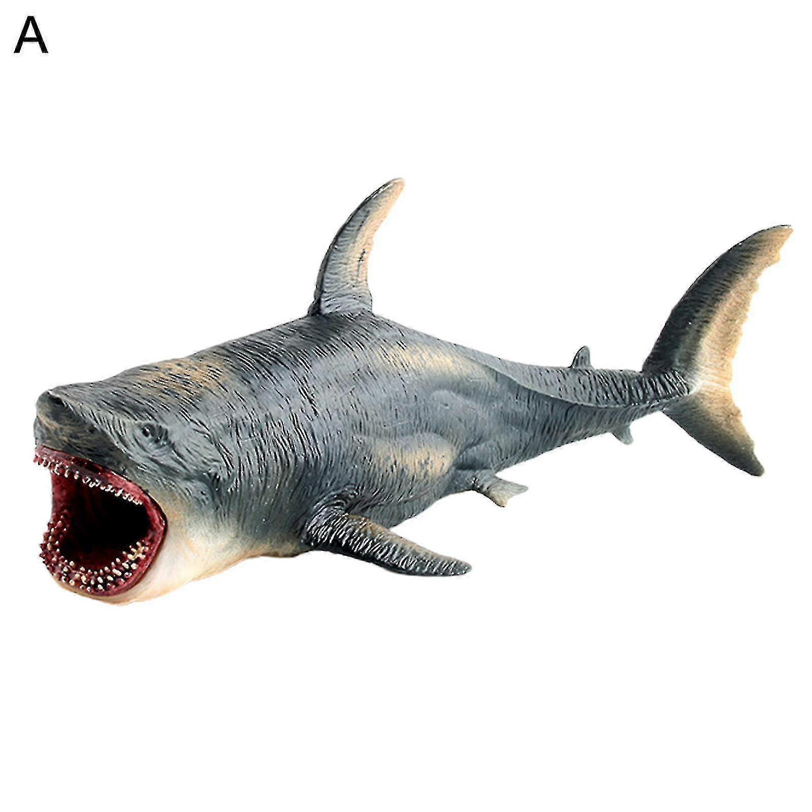 Large Megalodon Shark Toy Practical Ability Rust-proof Best Collection Realistic Sea Animal White Shark Figurine For Decor-fast Delivery