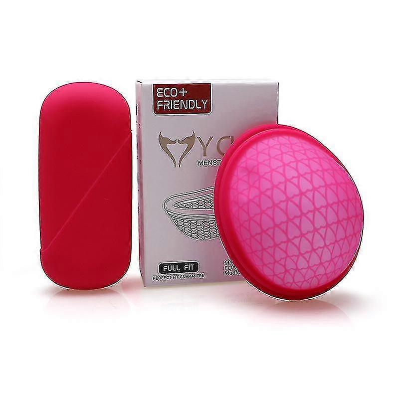 silikon menstruasjonscup flat-fit design menstruasjonsperiode menstruasjonsskive ekstra tynn sak