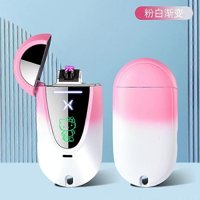 New Intelligent Voice Reminder Led Power Display Type-C Charging Color Screen Induction Double Electric Arc Lighter