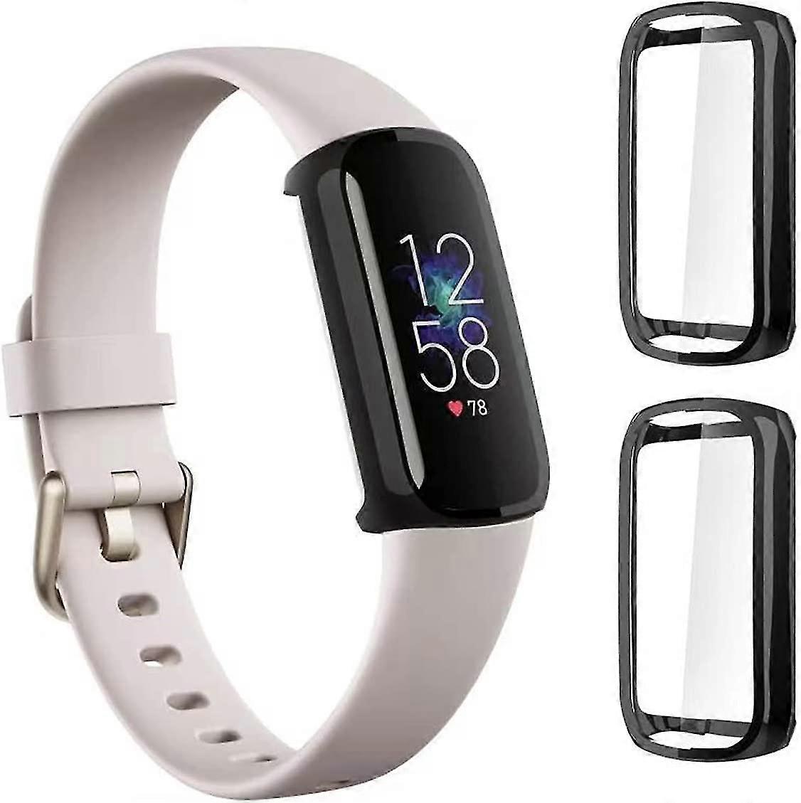 [2-Pack]  Case for Fitbit Luxe, Accessory Full Coverage Protective Screen Protector TPU Bumper Cover Case for Fitbit Luxe(Clear)