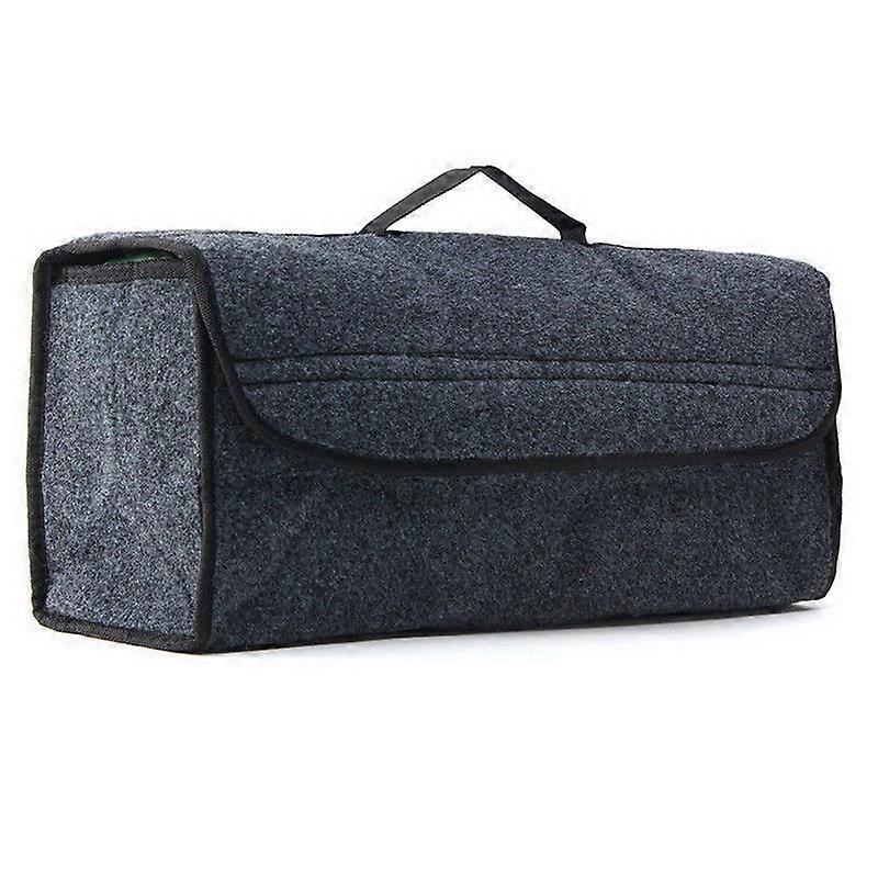 Car Trunk Organizer Soft Felt Storage Box Large Anti Slip Compartment Boot Storage Organizer Tool Bag Car Storage Bag