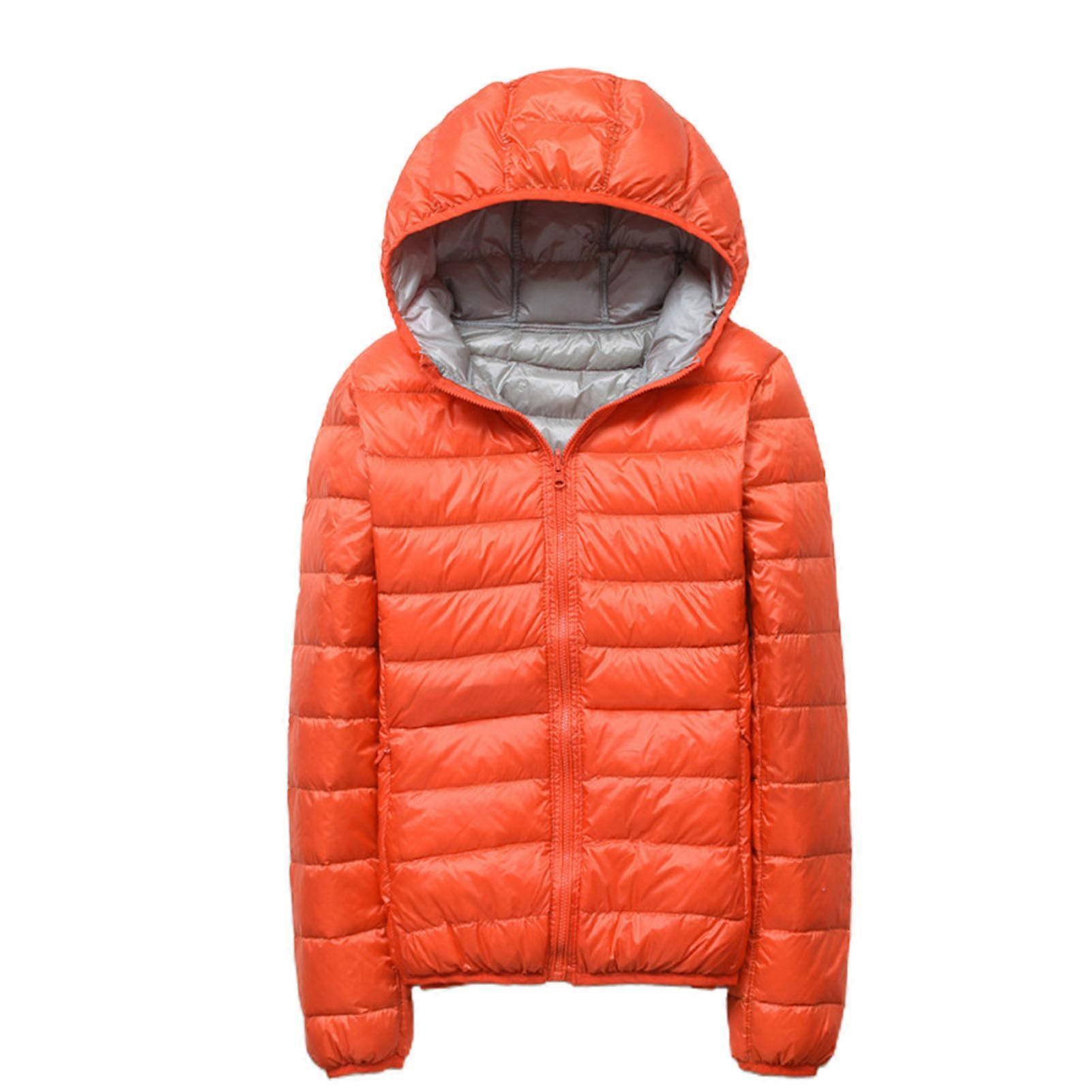 Women\'s Down Jacket Thin Short Double-Sided White Duck Down Large Size Jackets