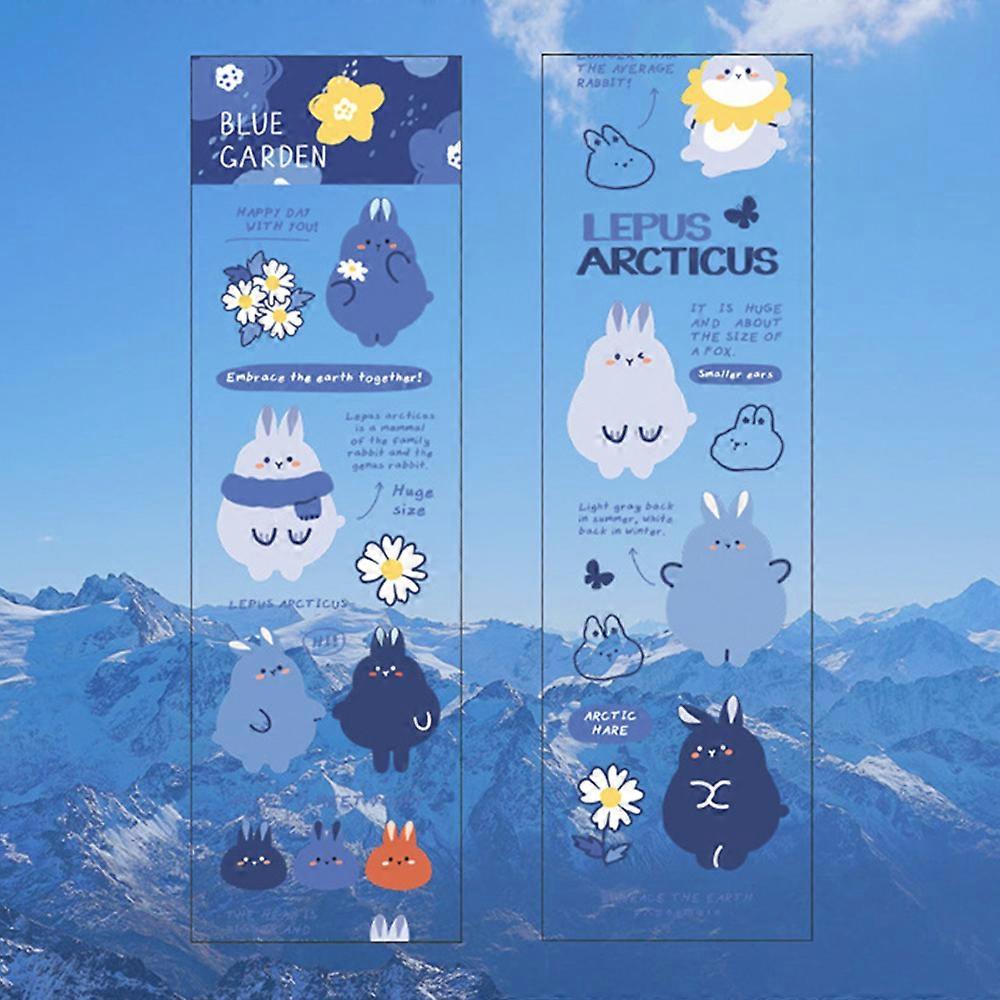 Cartoon Animals PET Paper Sticker Clear Printing PET Paper Sticker for Journaling Planner Decoration