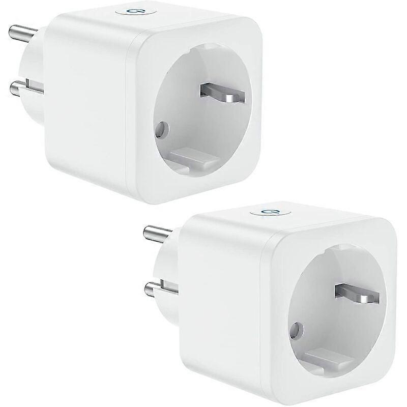 WiFi Plug-in Socket, 16A 3680W Smart Plug, Compatible with Alexa Google Home, with Voice Control and Remote Control, Timer Socket with Timer Function
