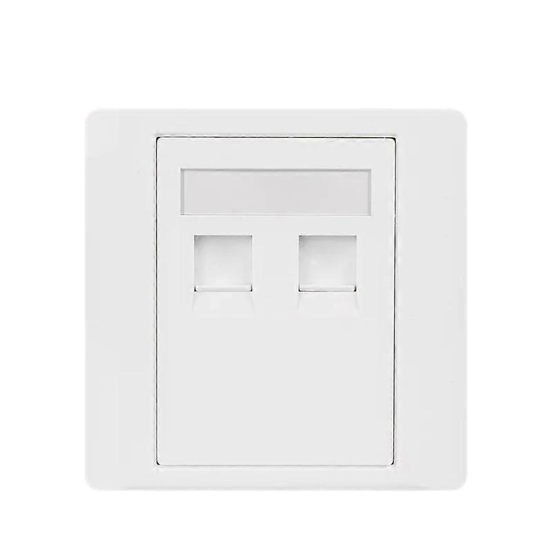 86Type Computer Socket Panel Network Module RJ45 Cable CAT5E CAT6/6A/7/8 Interface Outlet Wall Switch Mount Panel Wallplate