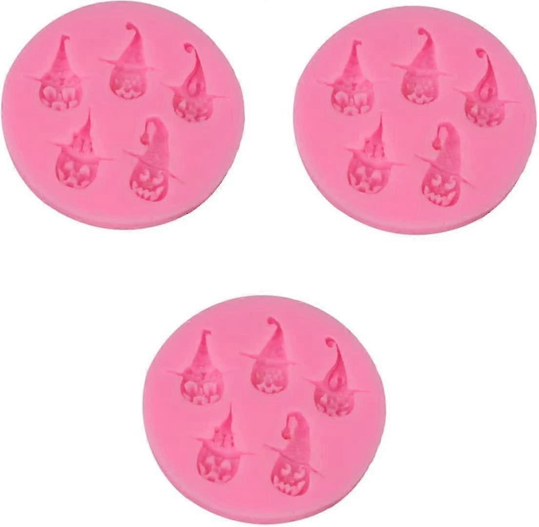 3 Pack Pumpkin Molds Halloween Pink Molds