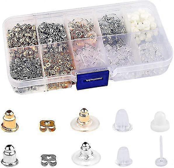 650pcs Clasps Earrings, 10 Styles Earplugs