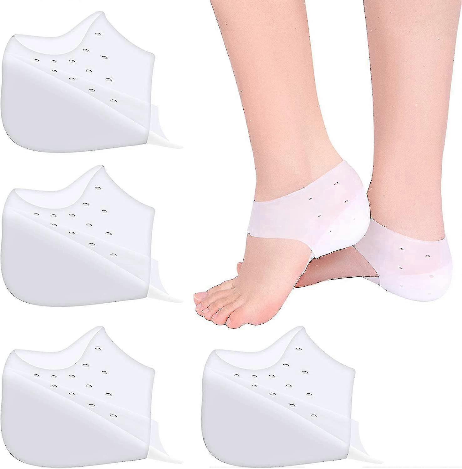 2 Pairs Of Unisex Invisible Heightening Insoles 3cm/4cm Silicone Heel Lifting Insoles-niubi