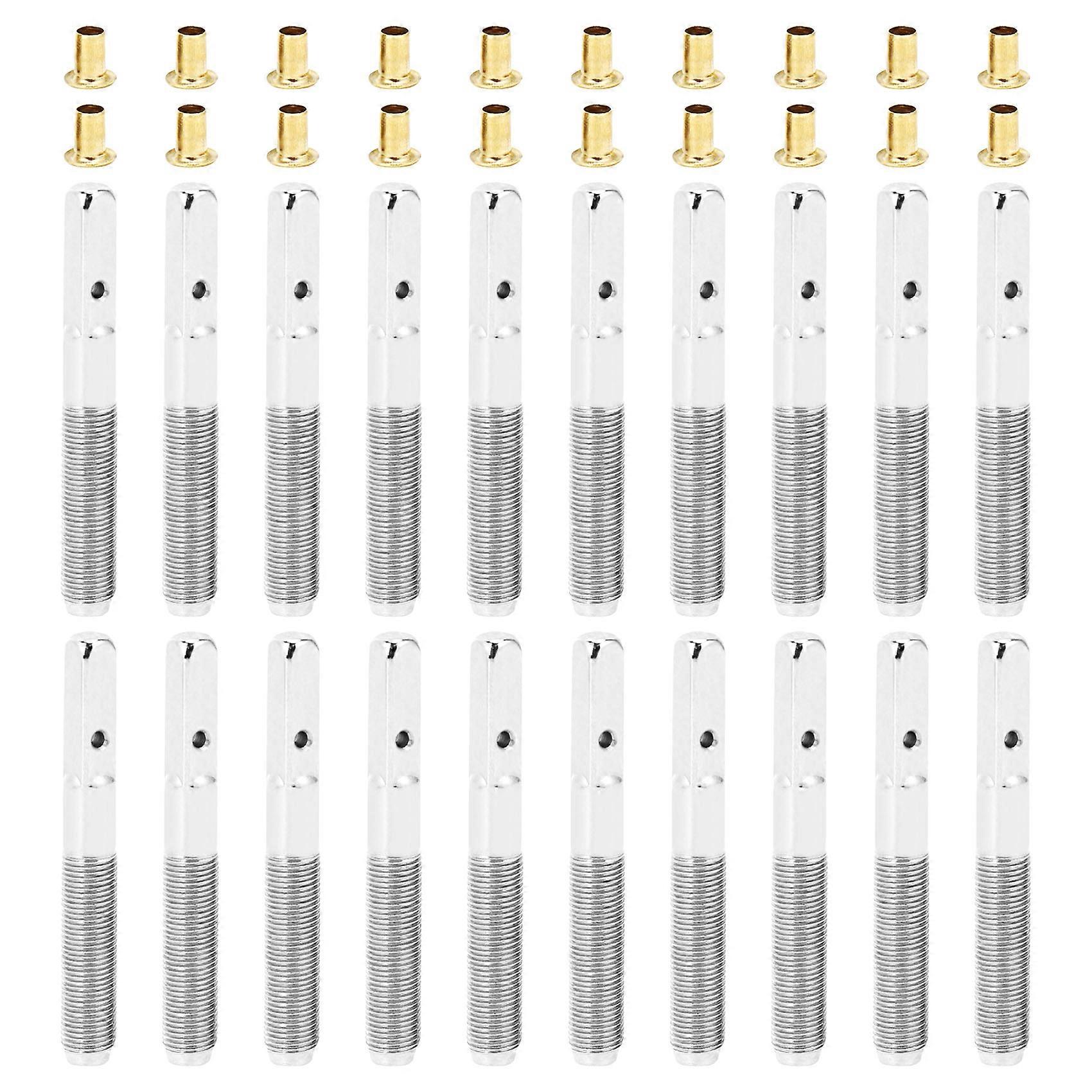 20 Pcs Lyre Harp Tuning Pin Nails with 20 Pcs Rivets Set for Lyre Harp Small Harp Musical Stringed