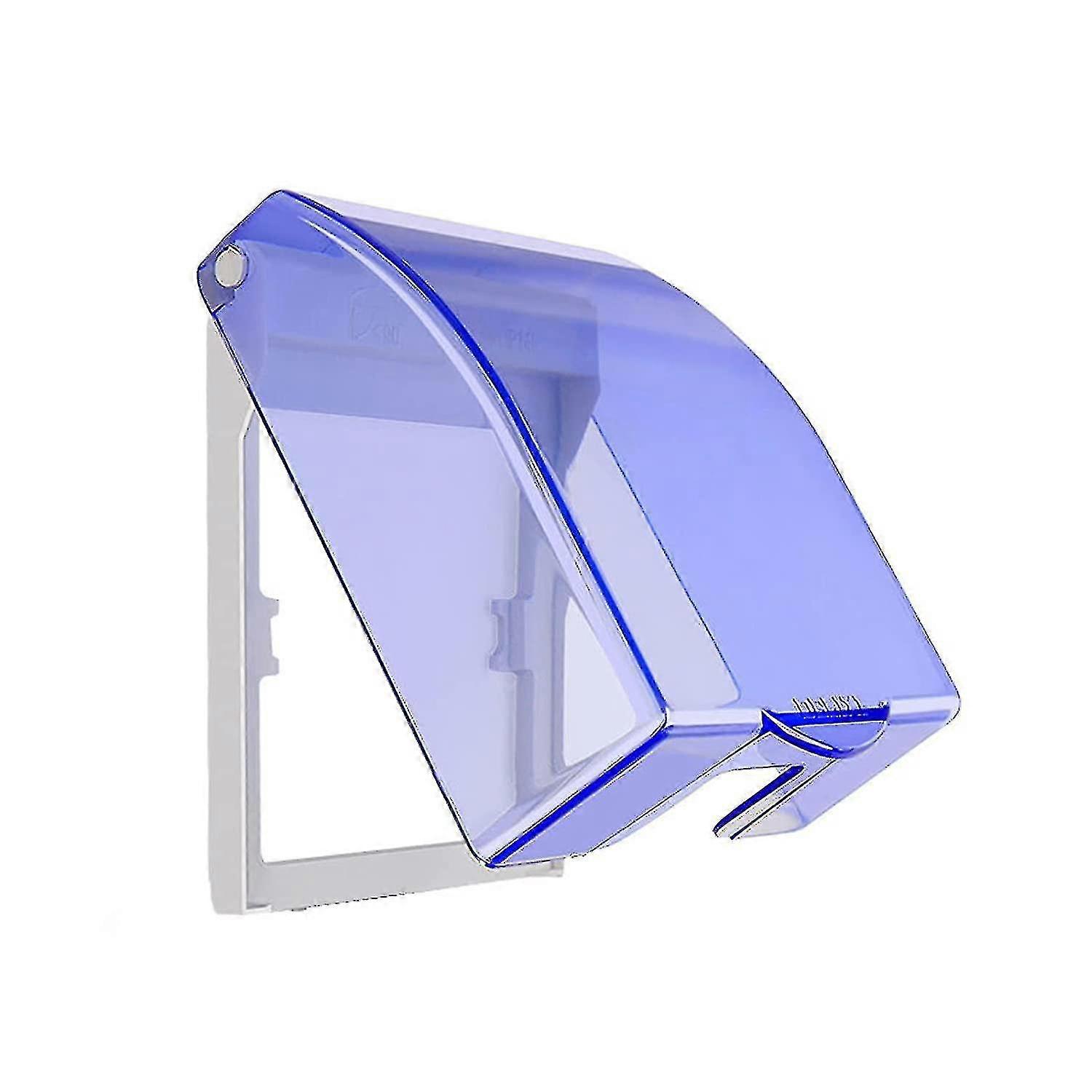 Transparent Child Protective Cover, Switch Socket Waterproof Box, Waterproof Socket Box, Suitable For Bathroom Socket, Blue Transparent Splashproof Bo
