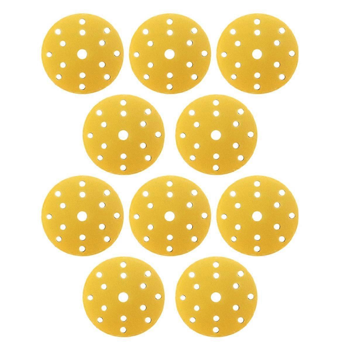 10PCS 6 Inch 15 Holes Hook and Loop Sanding Disc 150MM Sandpaper Wet & Dry 80 Grits for Car Wood Au