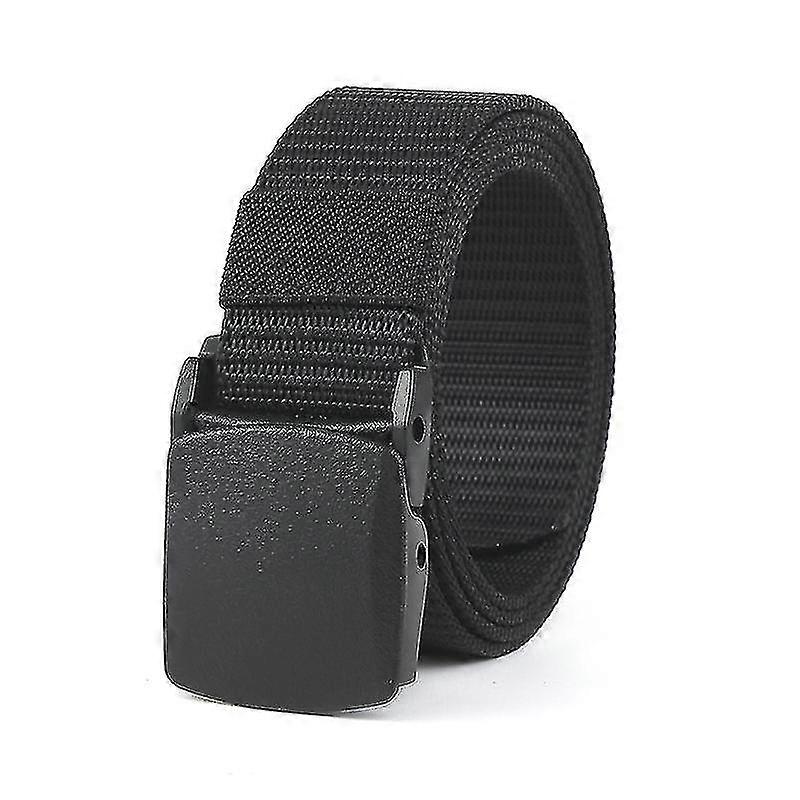 Belt, 2 Unisex Belts, Nylon Canvas Belt For Men And Women, Stepless Adjustable Fabric Belt With Plastic Buckle (120cm)