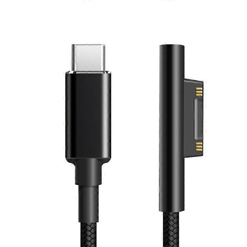 Charging Cable Safe Fast Charging 1.8m 102W 15V 4A PD Type-C Charger Cord for Microsoft Surface Pro 6/5/3/4