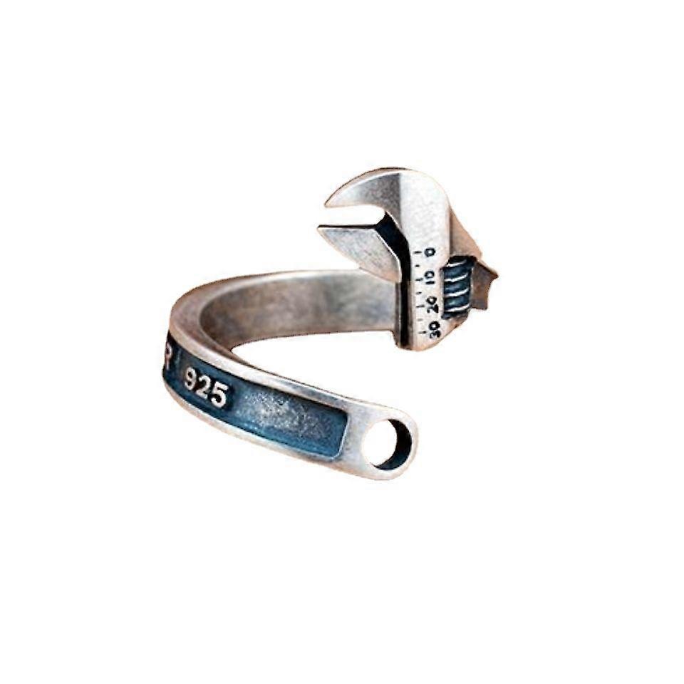 Wrench, tool type, silver, ring fitting, ring